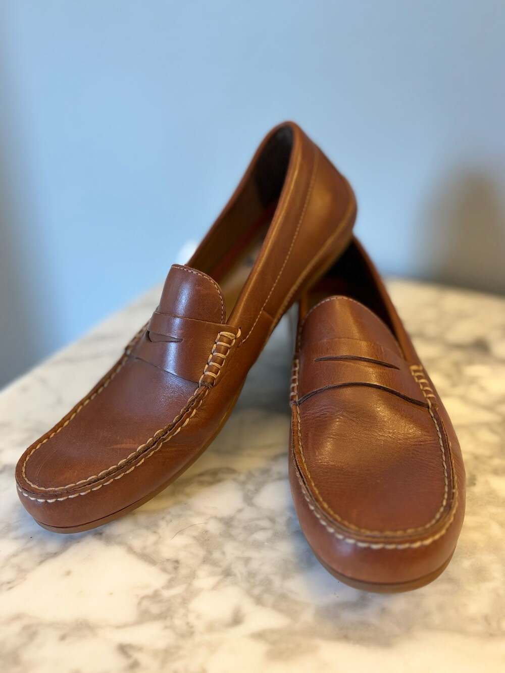 Florsheim Driver Men's Leather Penny Loafers Academic Grandpa-core